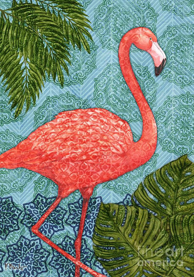 Flamingo Painting - Bahama Flamingo - Vertical by Paul Brent