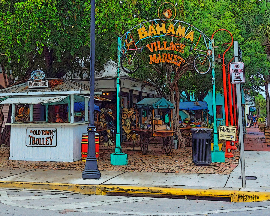 Key West Photograph - Bahama Village Market Key West Florida by Rebecca Korpita