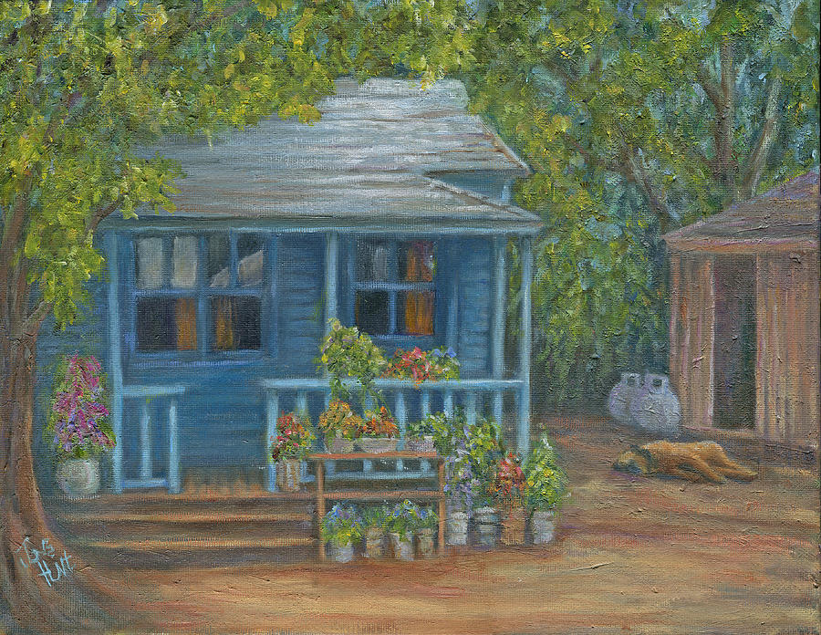 Bahamas House Painting by June Hunt