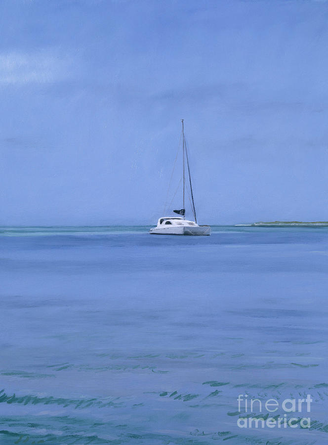 Bahamian boat Painting by Alessandro Raho