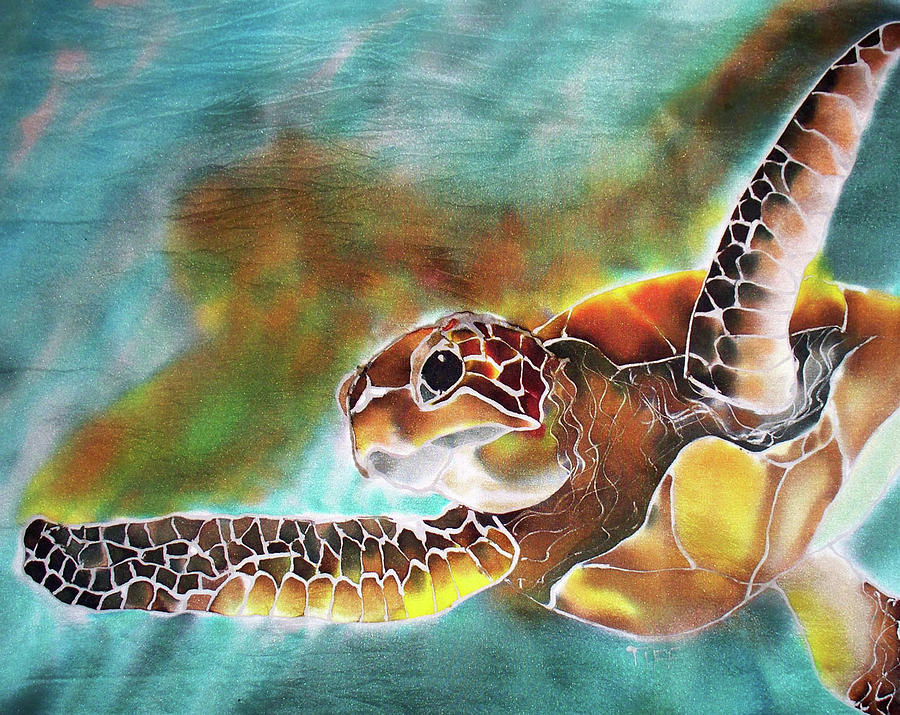 Green Turtle Painting - Bahamian Turtle Dove by Tiff Green Turtle Painting - Bahamian Turtle Dove by Tiff