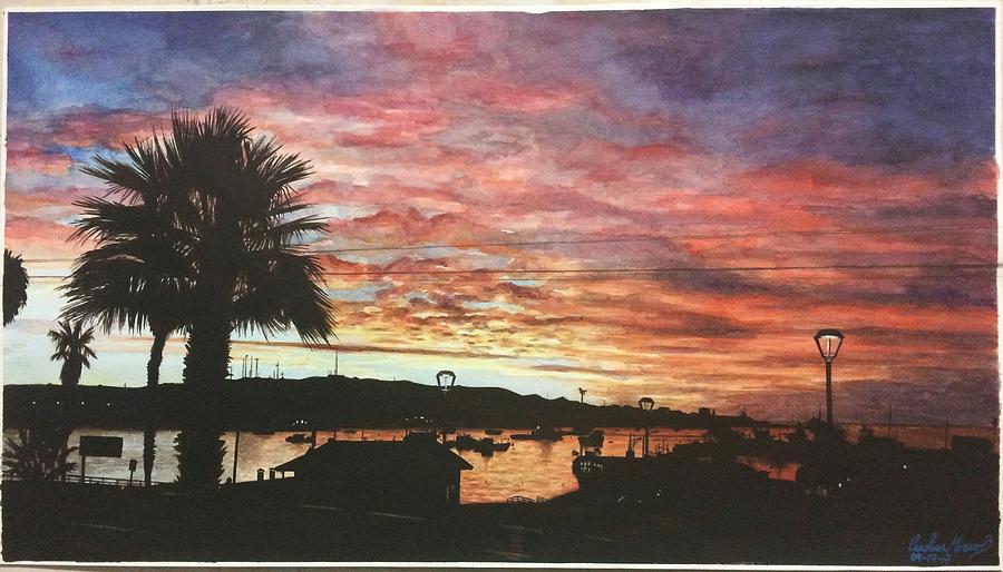Landscape Painting - Bahia Inglesa Landscape  by Carola Moreno