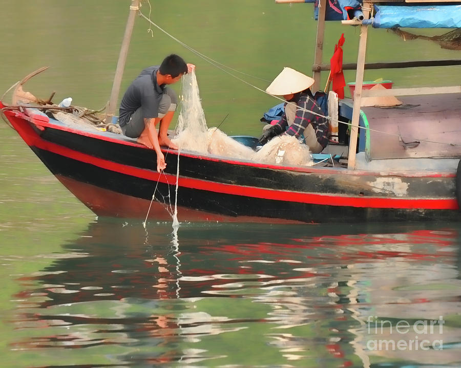 Bai Tu Long Fishermen Photograph by Josephine Cohn