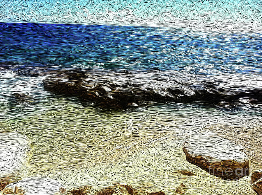Baie Rouge Rocks Digital Art by Francelle Theriot