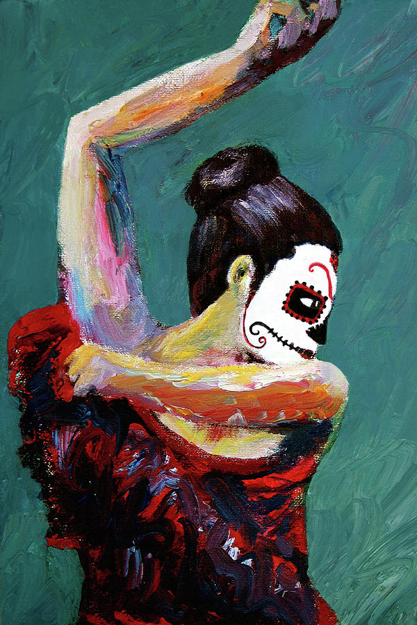 Bailan de los Muertos Painting by Frank Botello