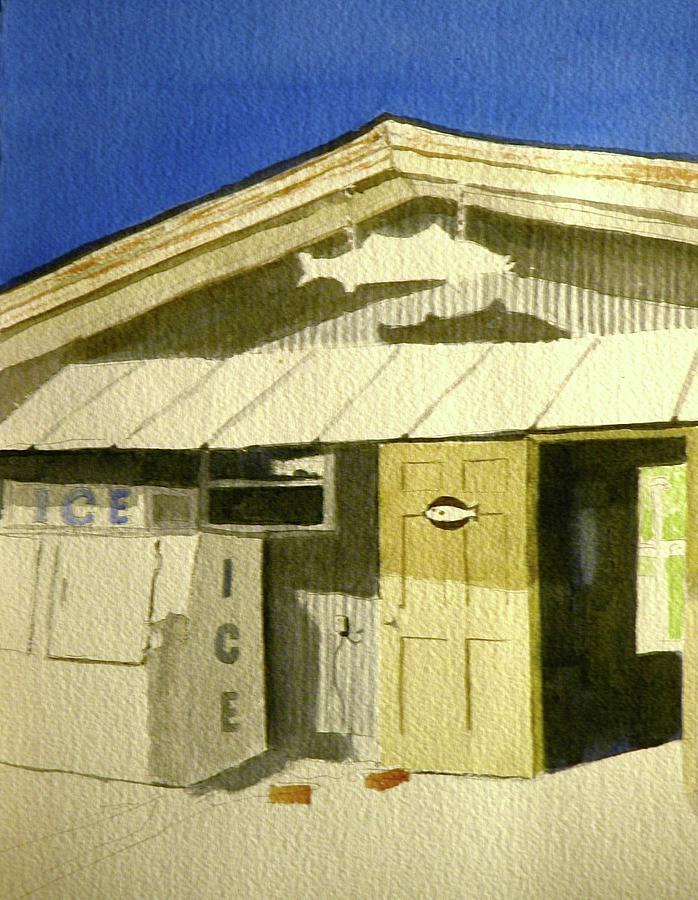 Bait shop in Gasparilla Florida Painting by Walt Maes