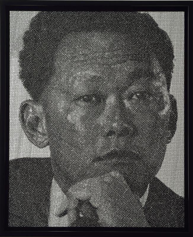 Portrait Painting - BAJ - Lee Kuan Yew, 2014 by Park Seung Mo