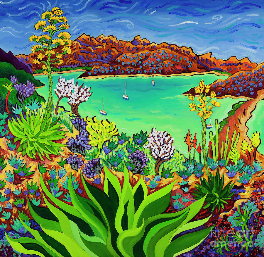 Baja Agave Painting by Cathy Carey