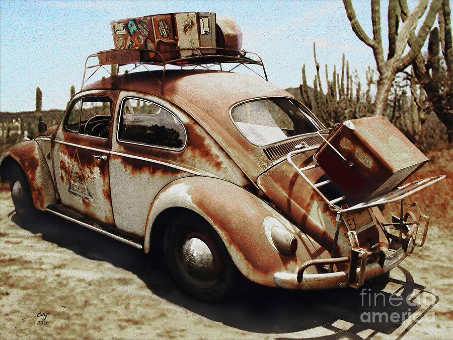 Vintage Photograph - Baja Bug by Curt Johnson