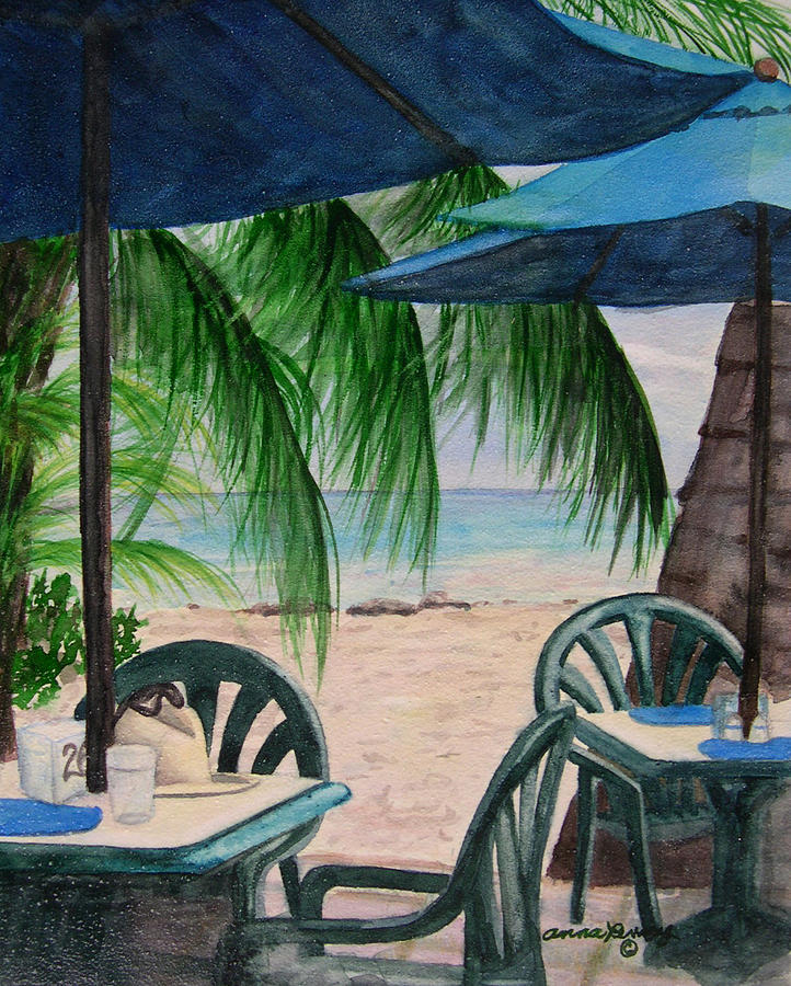 Beach Painting - Bajan Paradise by Anna Penny