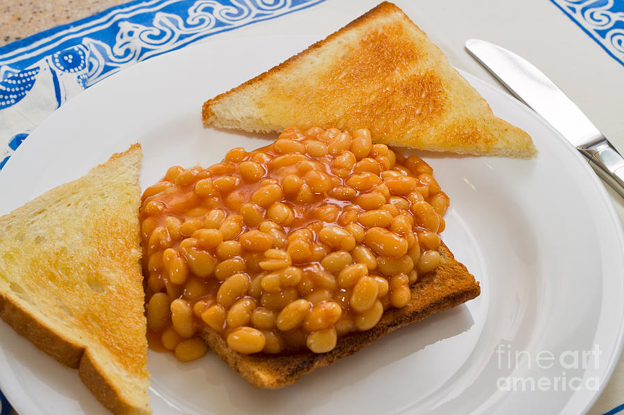 Knife Still Life Photograph - Baked Beans on Toast by Louise Heusinkveld