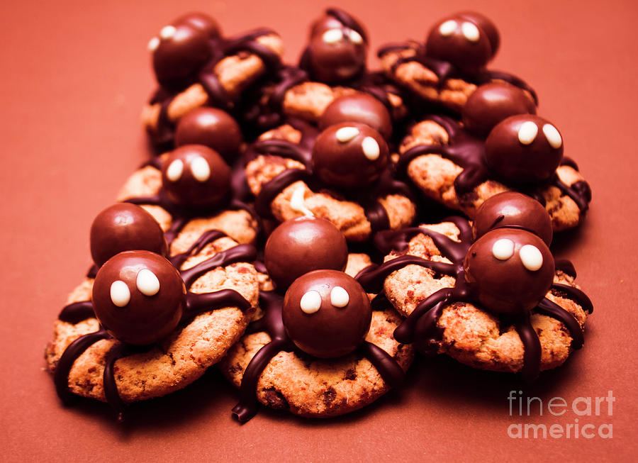 Baked Halloween Spider Cookies Photograph by Jorgo Photography