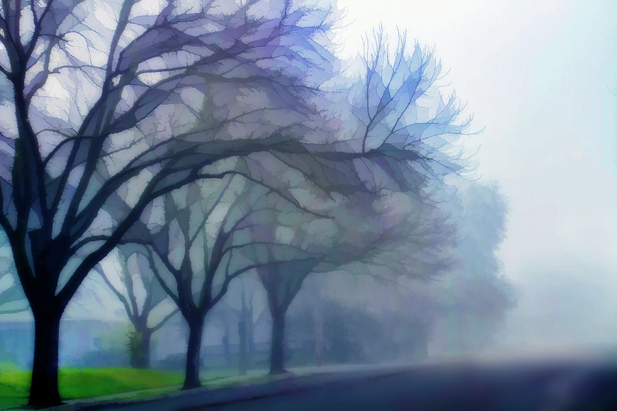 Baker Street in Fog Digital Art by Terry Davis