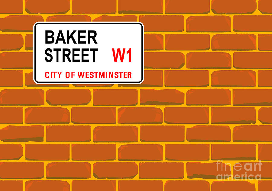 London Digital Art - Baker Street Wall by Bigalbaloo Stock