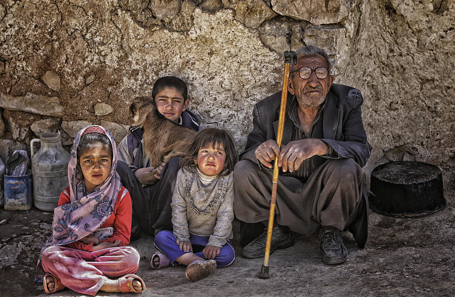 Bakhtiari Family Portrait Photograph by Ebrahim Bakhtari Bonab