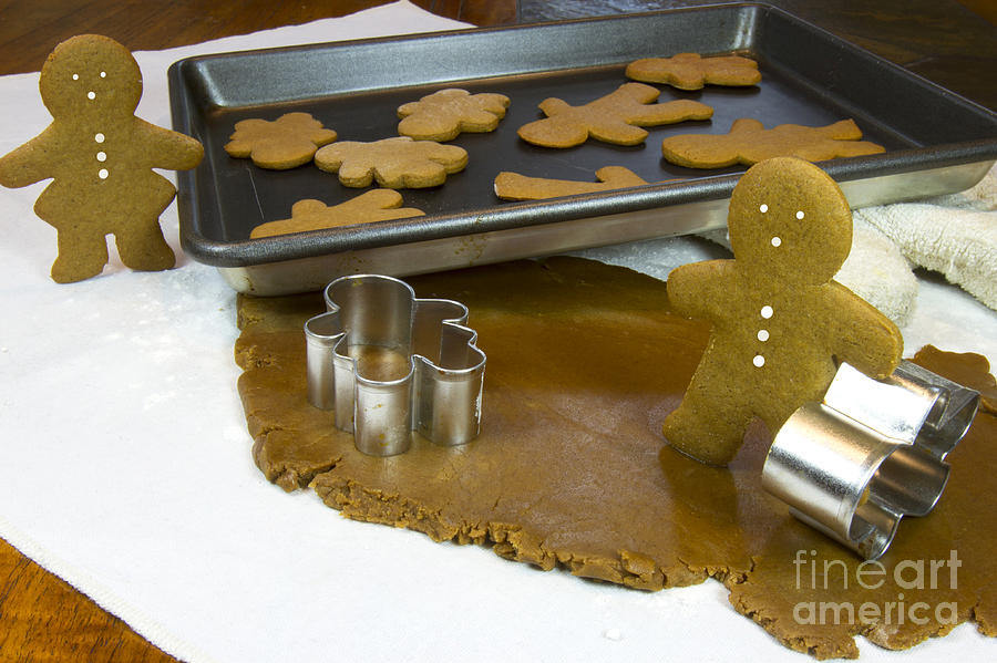 Baking Gingerbread Cookies Photograph by Karen Foley