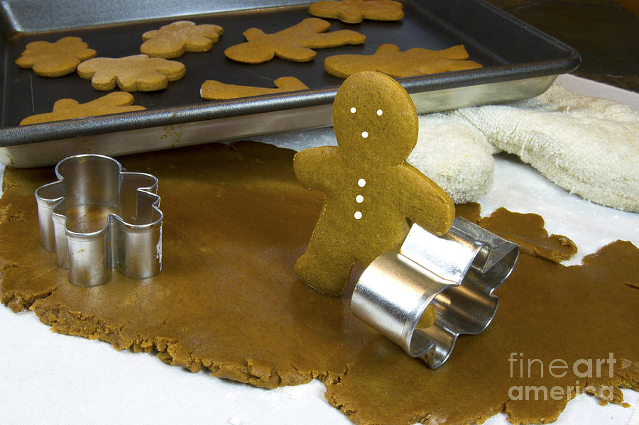 Baking Gingerbread Man Photograph by Karen Foley