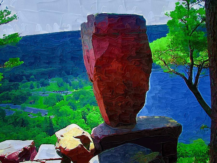 Rock Pile Painting - Balance by Deborah Selib-Haig