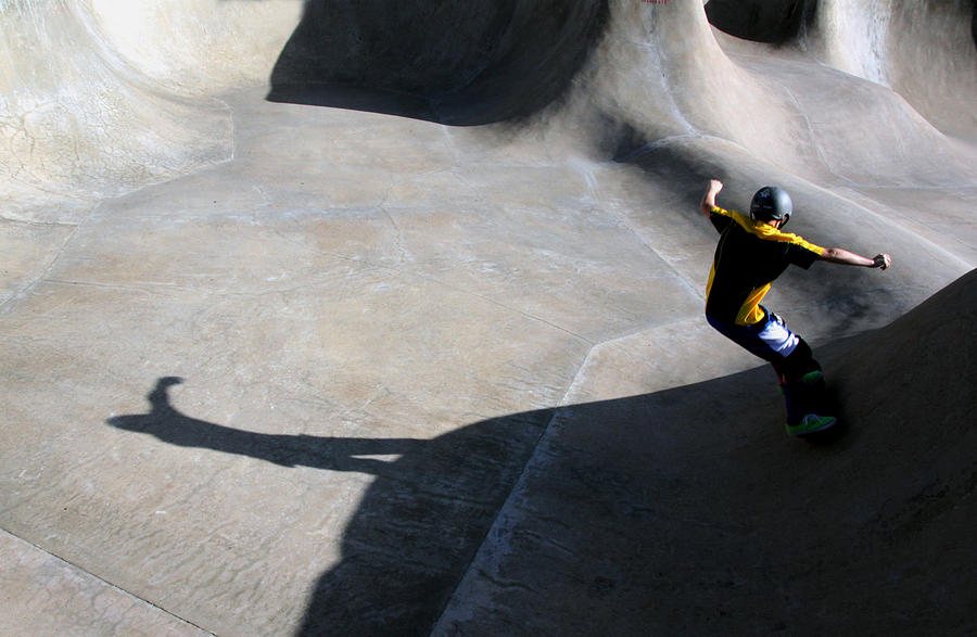 Balance in the Concrete Caverns Photograph by Ross Lewis