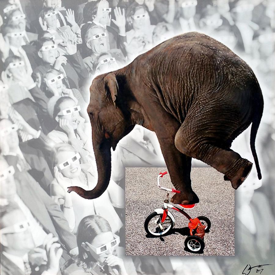 Elephant Mixed Media - Balance by William Smith