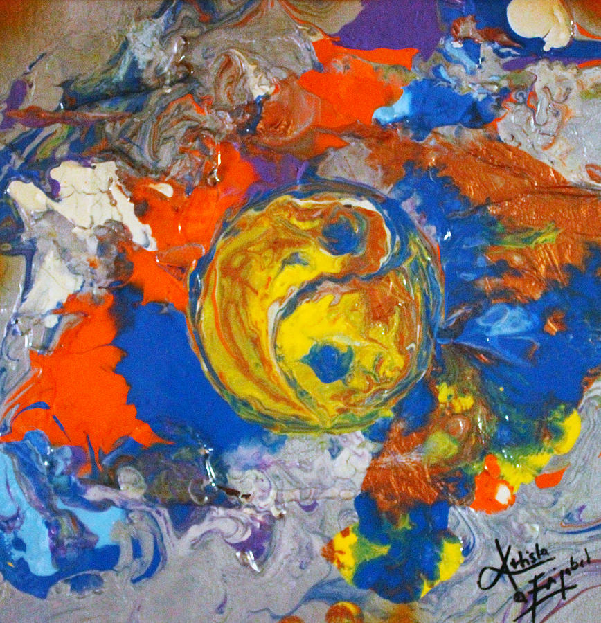 Abstract Painting - Balanced by Artista Elisabet