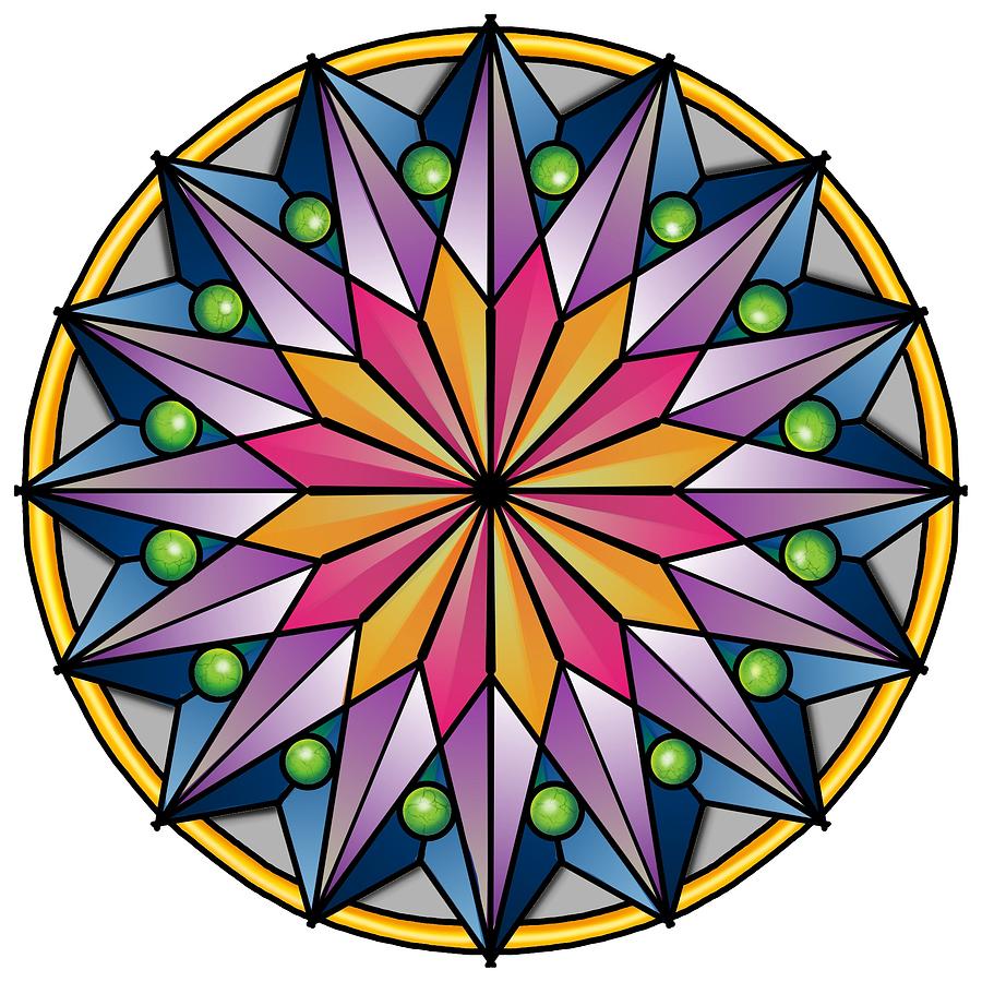 Mandala Digital Art - Balanced Marbles by Lisa Schwaberow
