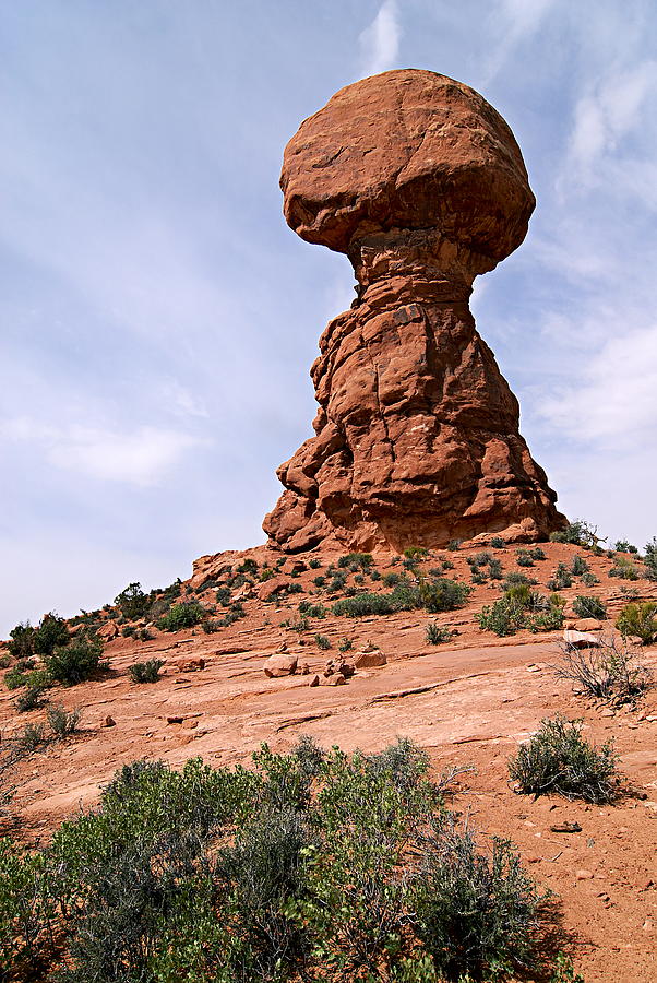 Balanced Rock - Arches National Park Photograph by Larry Ricker