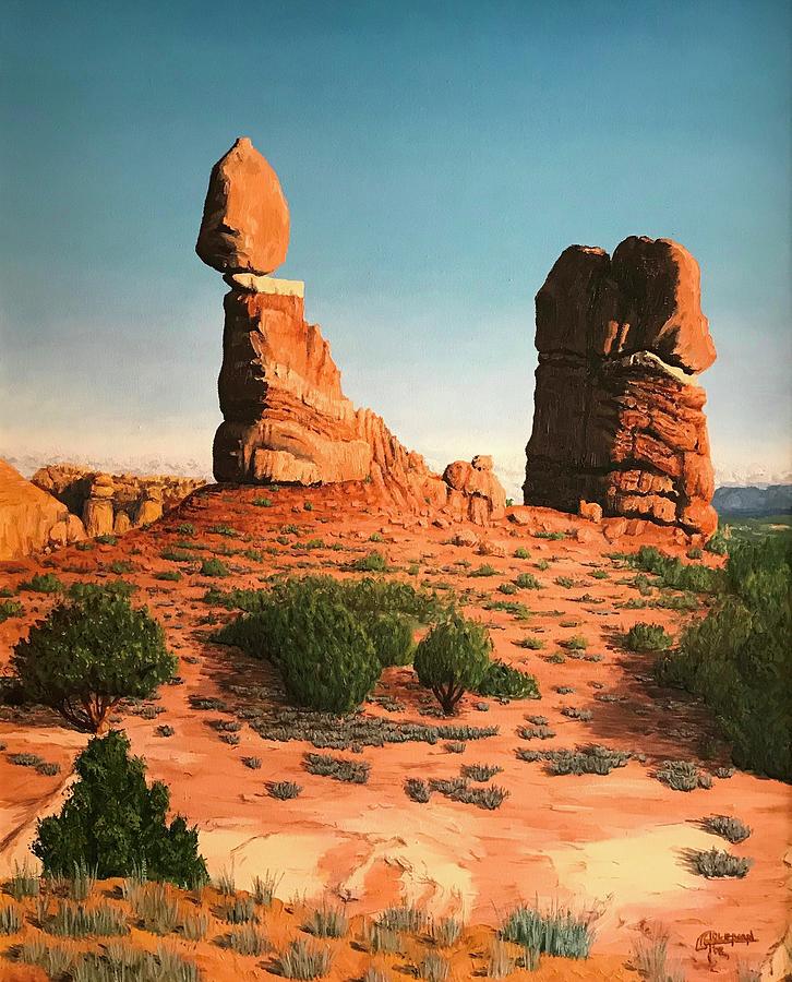 Balanced Rock at Arches National Park Digital Art by Rick Adleman