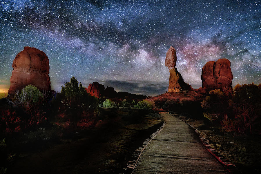 Balanced Rock Milky Way Photograph by Michael Ash
