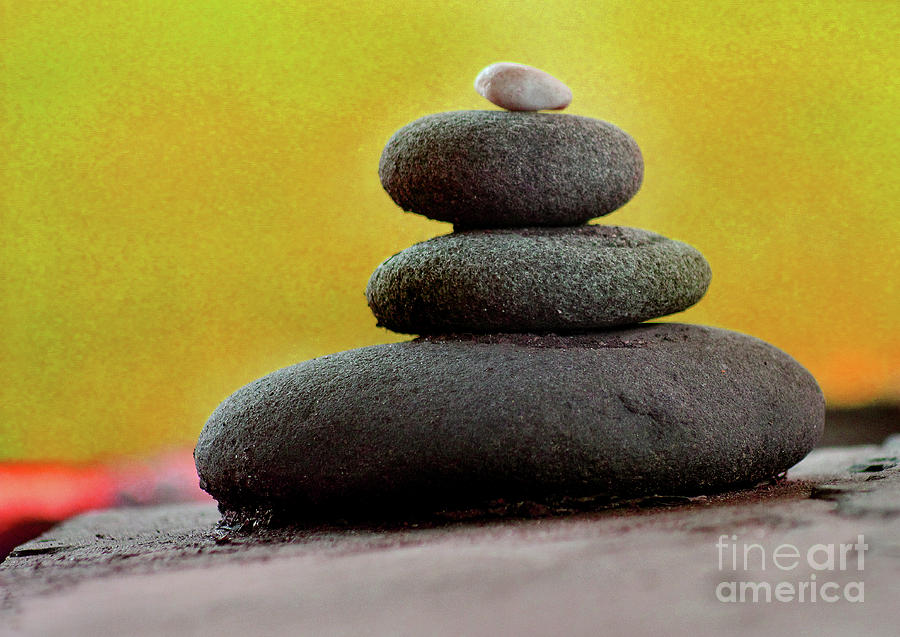 Balancing Rocks Orange Photograph by Karen Adams