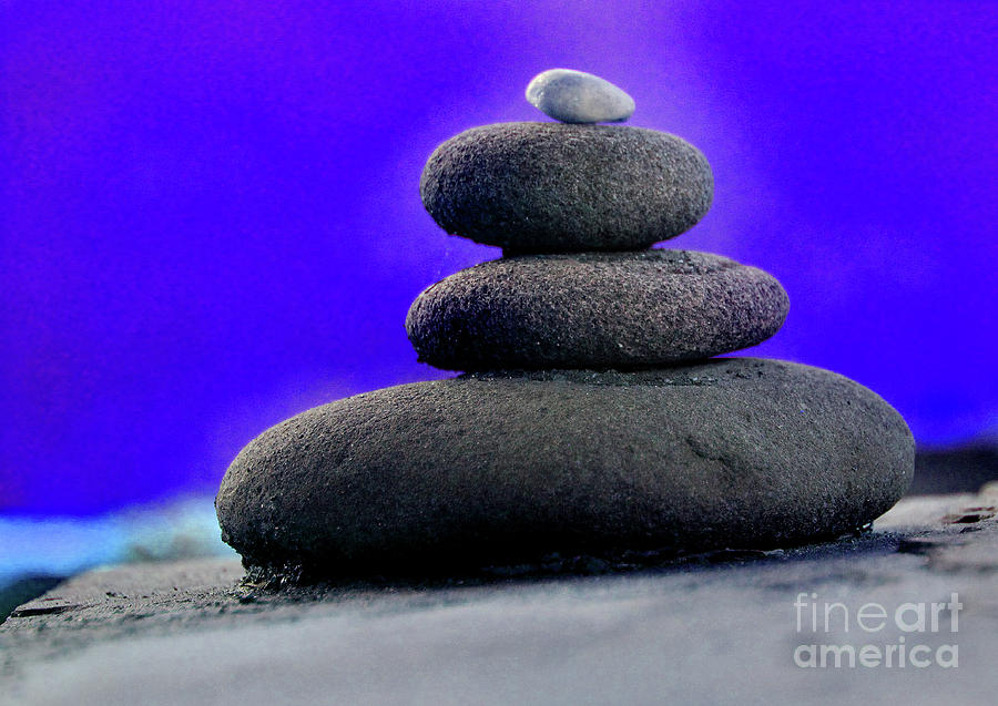 Balancing Rocks Purple Photograph