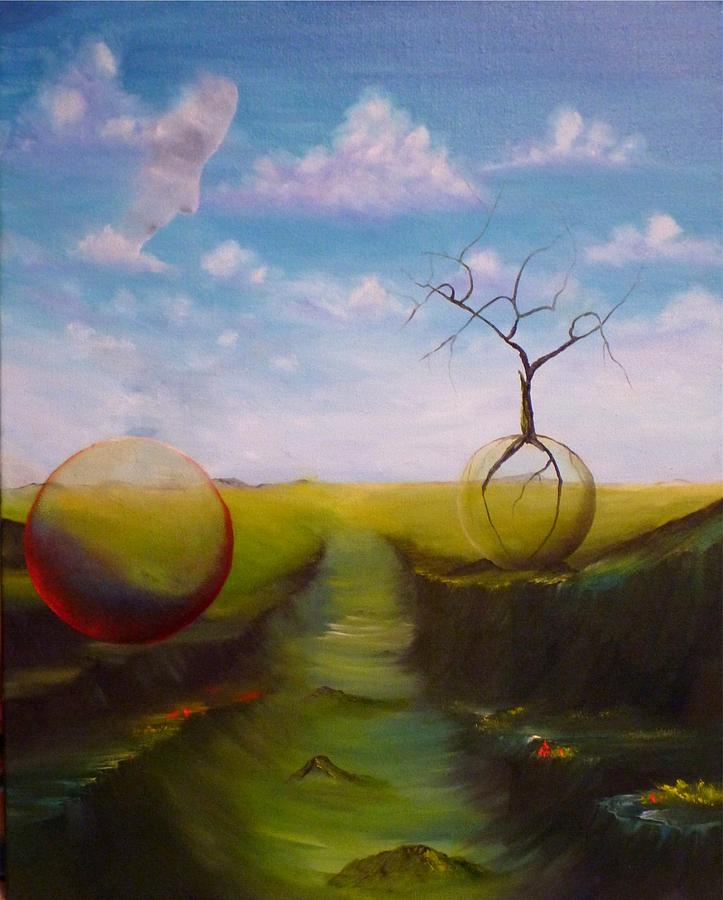 Surrealism Painting - Balancing Thoughts by Tara Baden