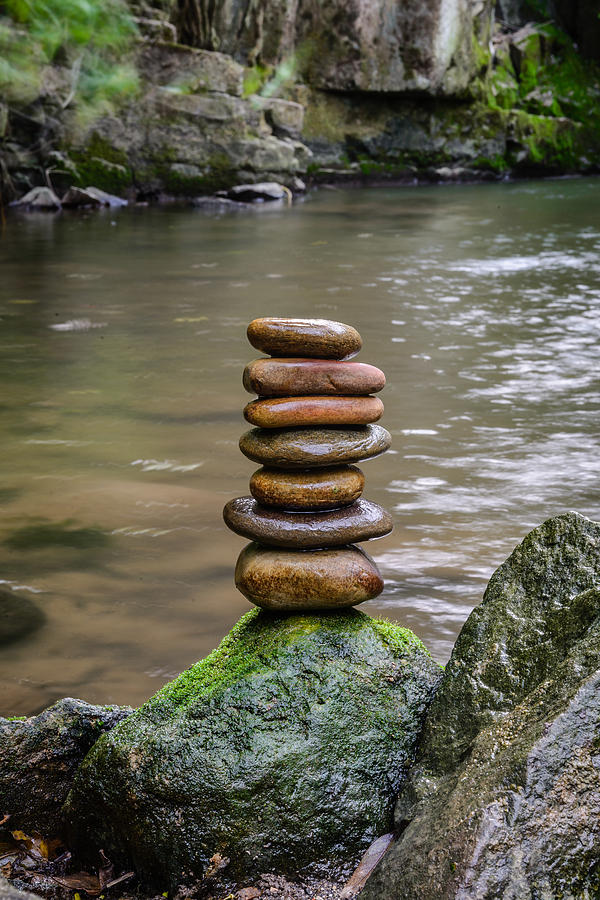 Nature Photograph - Balancing Zen Stones IV by Marco Oliveira