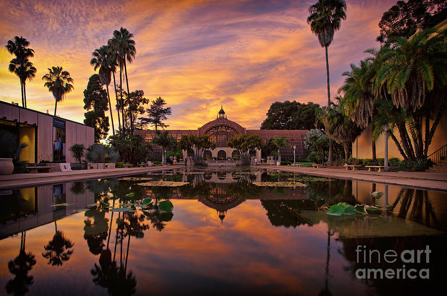 Balboa Park Botanical Building Sunset Photograph by Sam Antonio