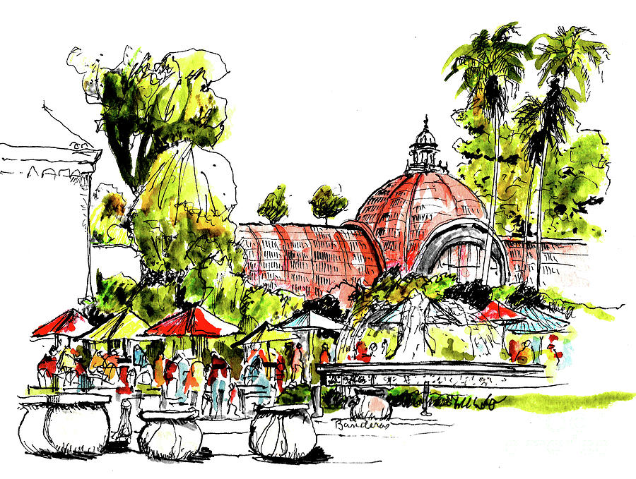 Balboa Park San Diego 2 Painting by Terry Banderas