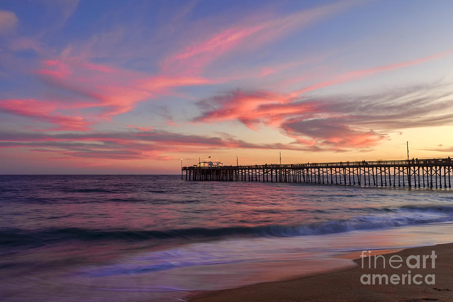 Balboa Pier At Sunset Photograph by Eddie Yerkish