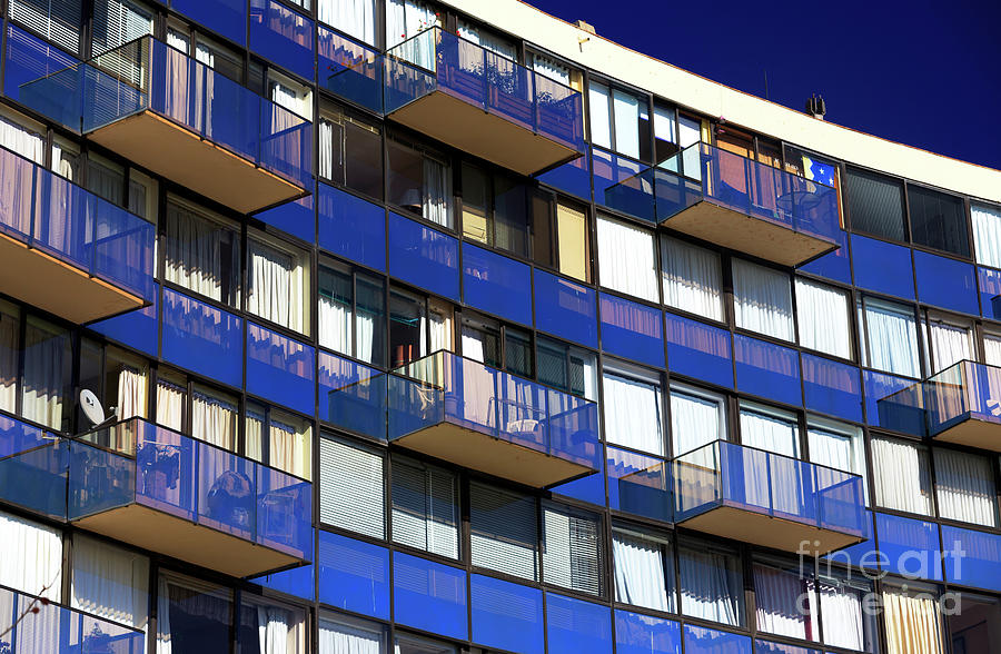 Balconies in Vina del Mar Chile Photograph by John Rizzuto