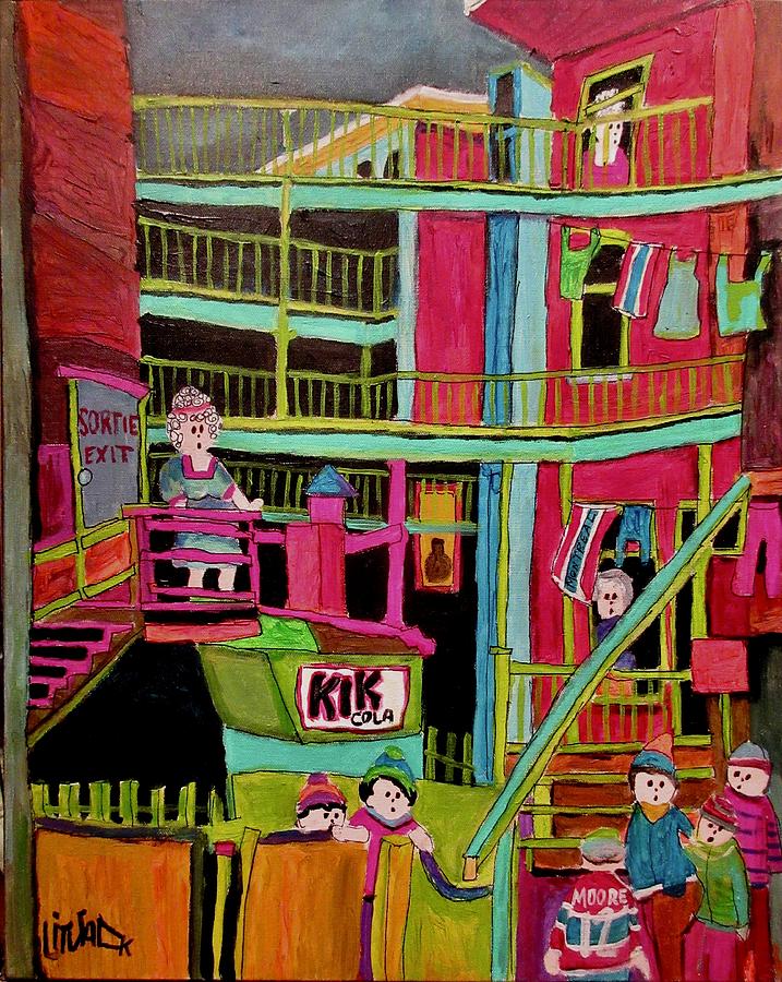 Balconville Montreal Painting by Michael Litvack
