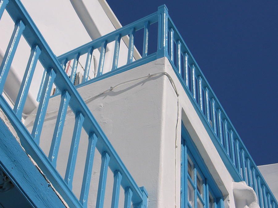 Blue And White In Mykonos by Karen J Shine Blue And White In Mykonos by Karen J Shine