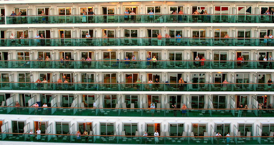 Boat Photograph - Balcony People by Perry Webster