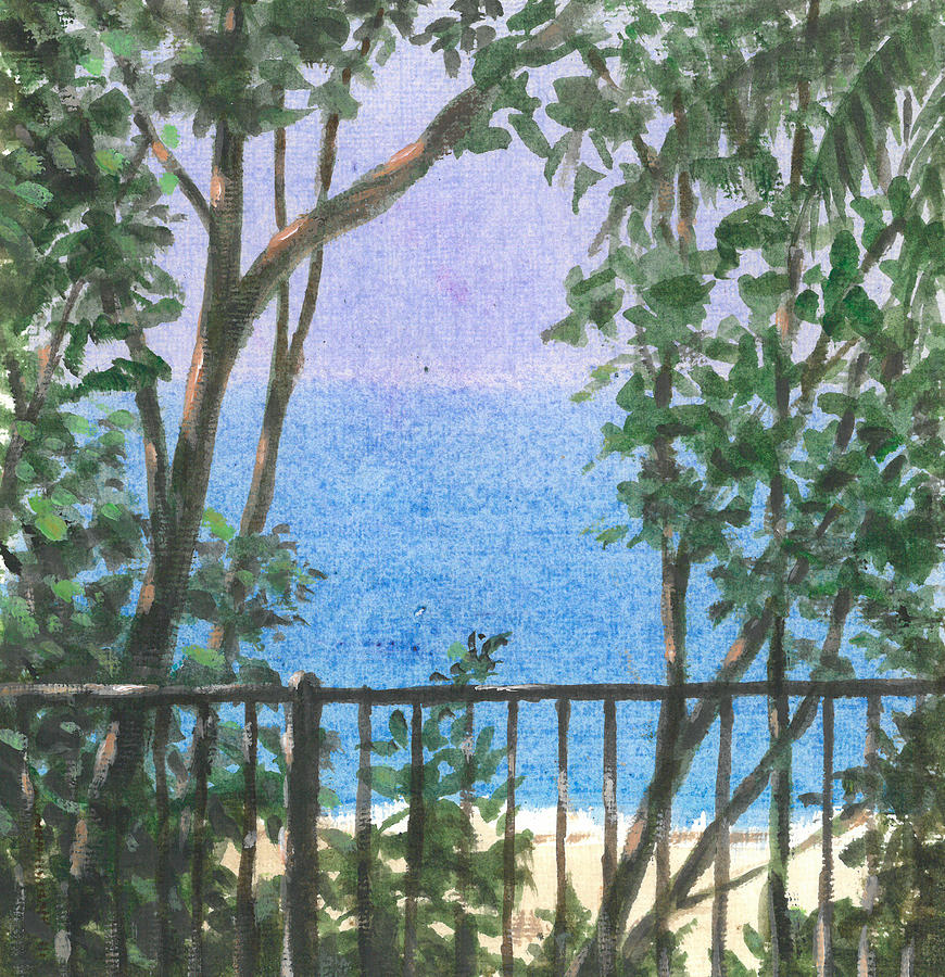 Beach Painting - Balcony View by Lincoln Seligman