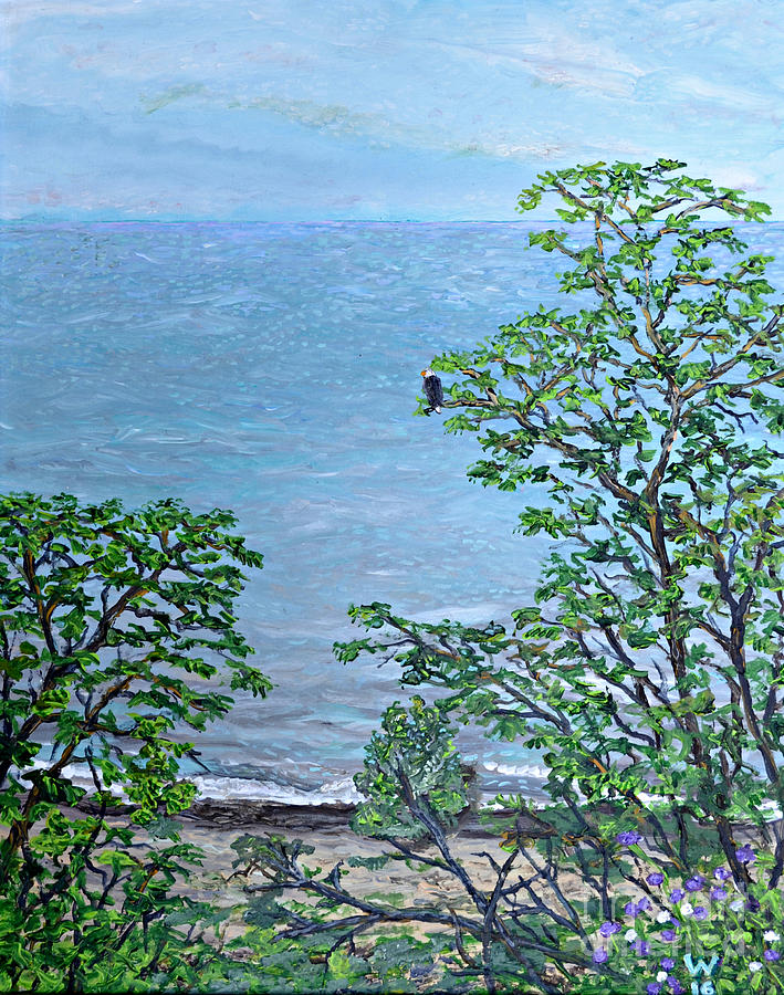 Bald Eagle at Virmond Park Painting by Richard Wandell