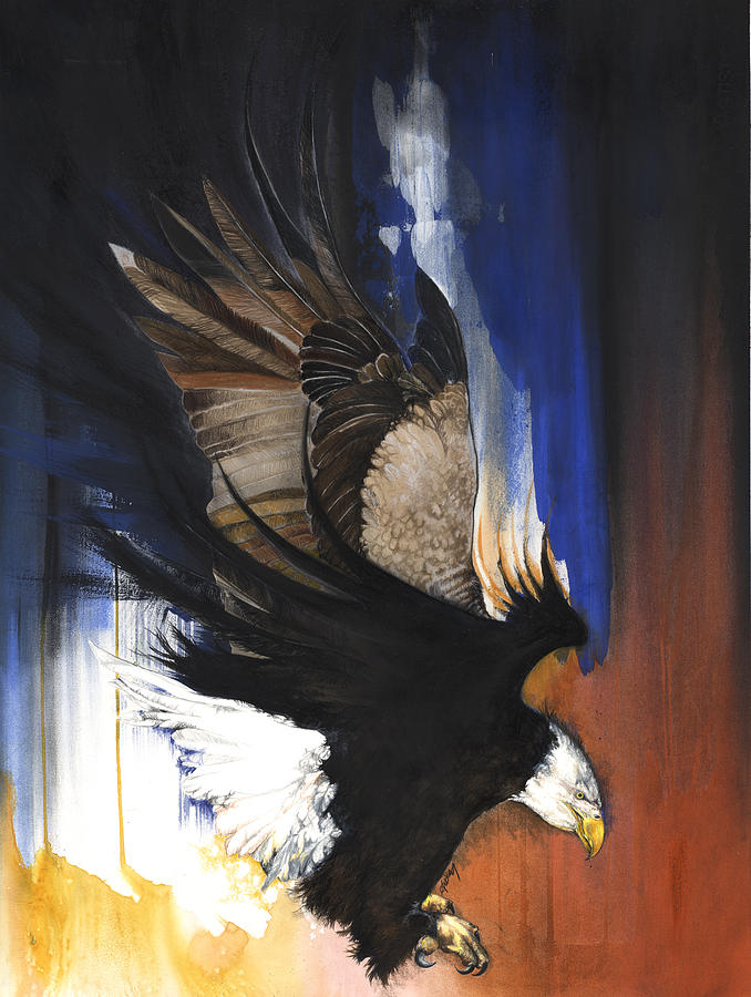 Bald Eagle II Mixed Media by Anthony Burks Sr
