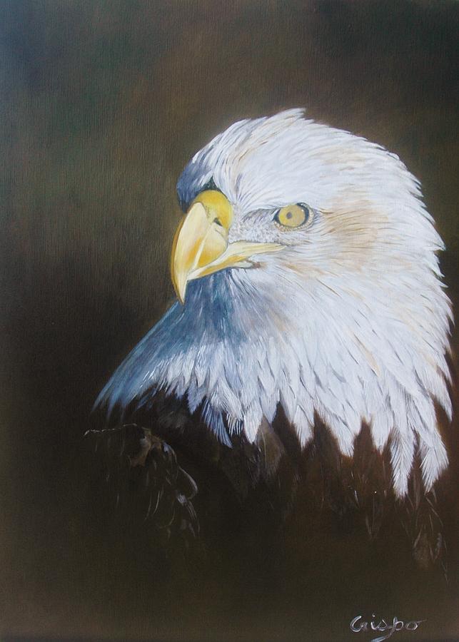 Bald eagle Painting by Jean Yves Crispo