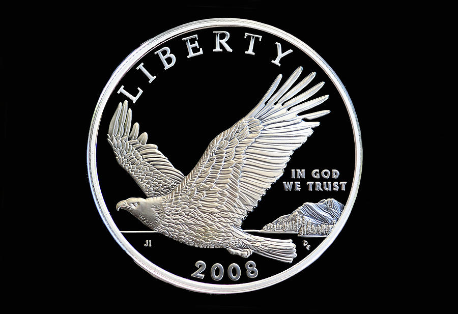 Bald Eagle Silver Dollar Coin Digital Art by Randy Steele