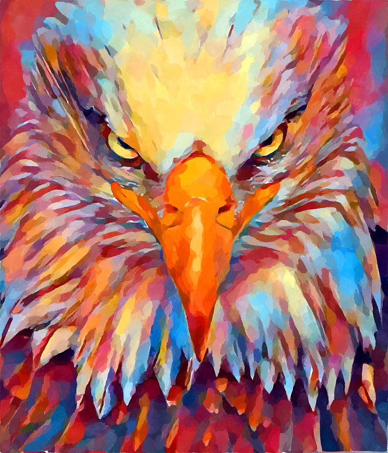 Bald Eagle Watercolor Painting by Chris Butler