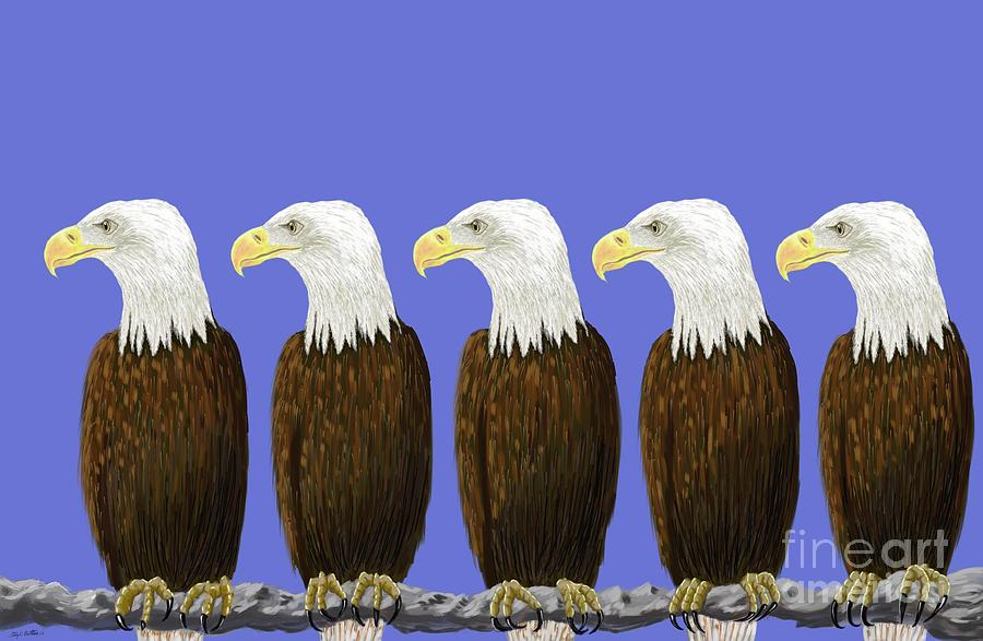 Bald Eagles Digital Art by Stacy C Bottoms