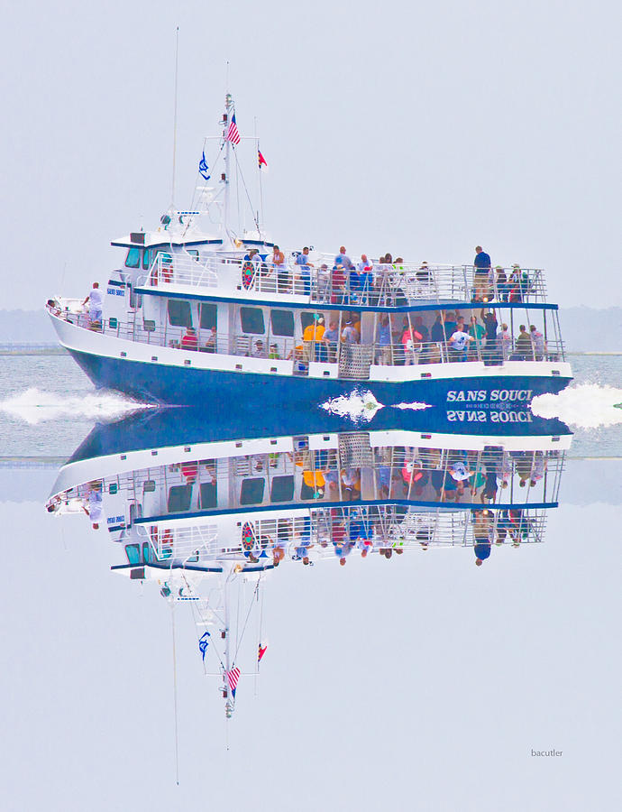 Bald Digital Art - Bald Head Ferry by Betsy Knapp Bald Digital Art - Bald Head Ferry by Betsy Knapp
