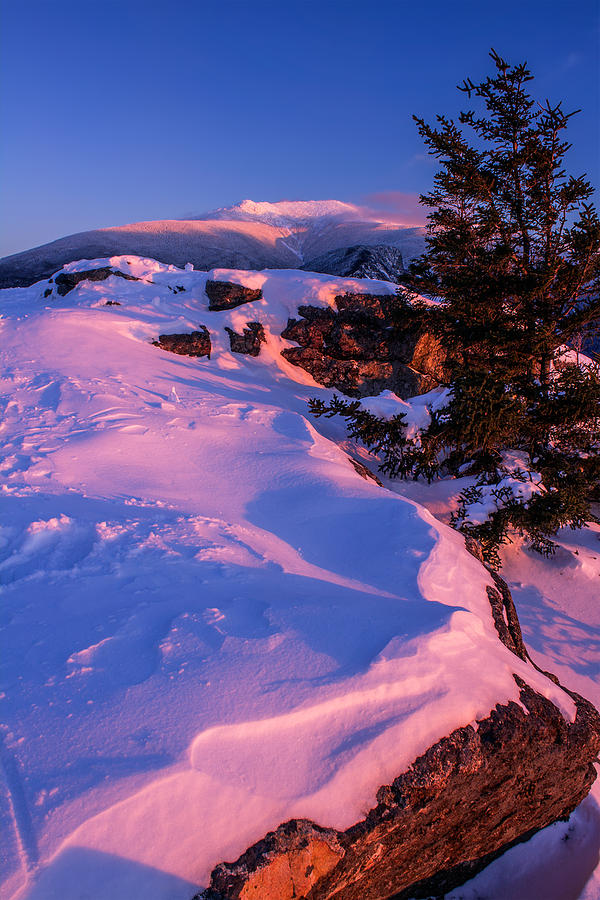 Bald Mountain Winter Sunset Photograph by Chris Whiton