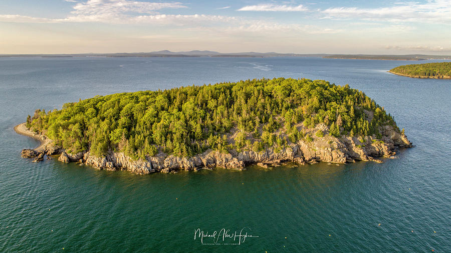Bald Pocupine Island, Bar Harbor Photograph by Veterans Aerial Media LLC